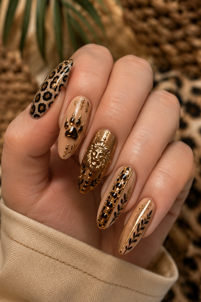 Wild Safari Glam Nails