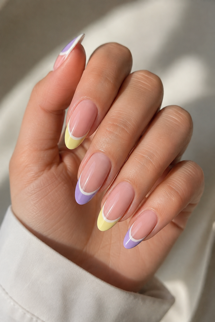 Gemini Split-Tone French Tips