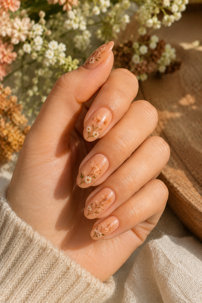 Taurus Floral Nails
